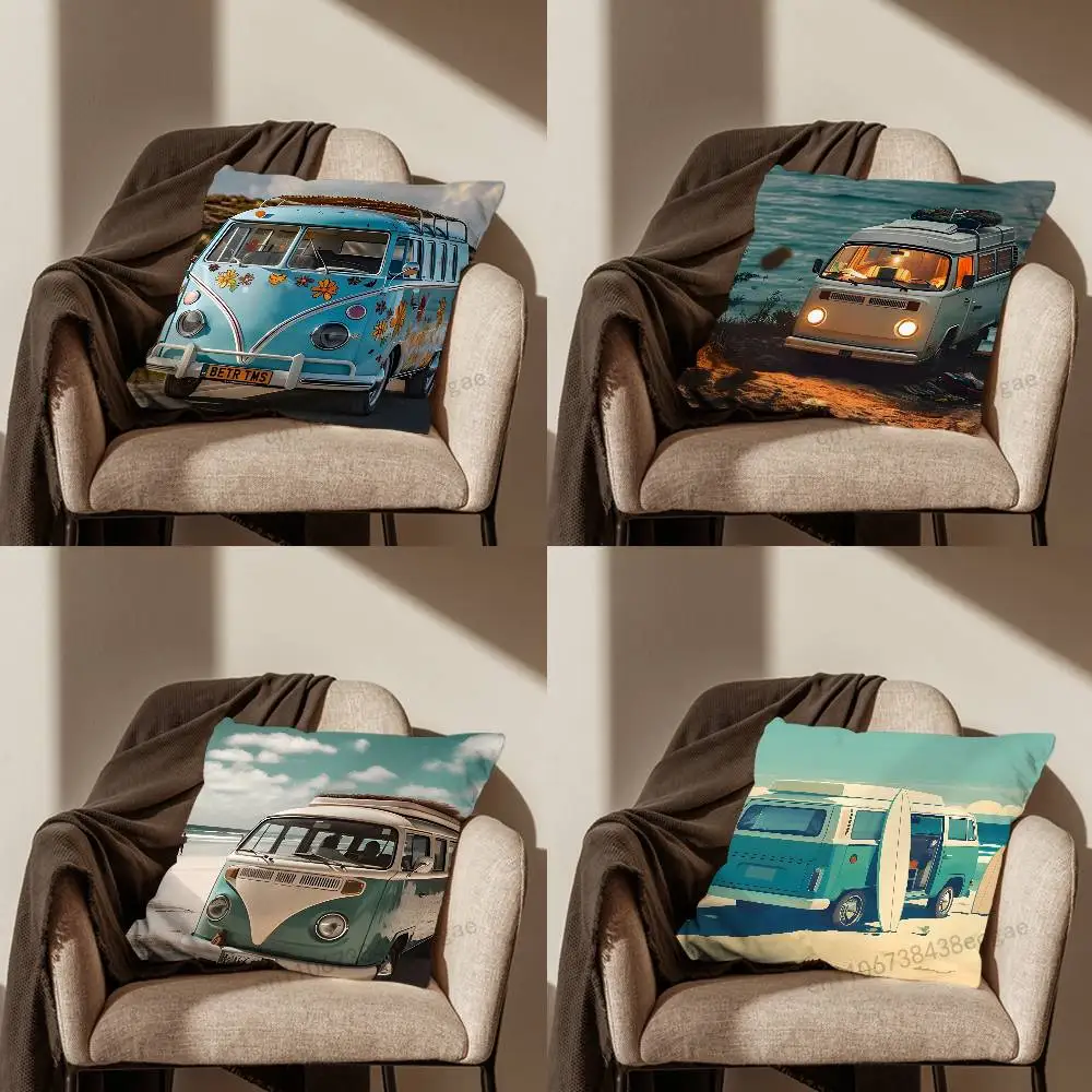 

C-Combi Van S-Surf Throw Pillow Case For 45x45cm,55x55cm,30x30cm For Home Bedroom Decoration And Protector