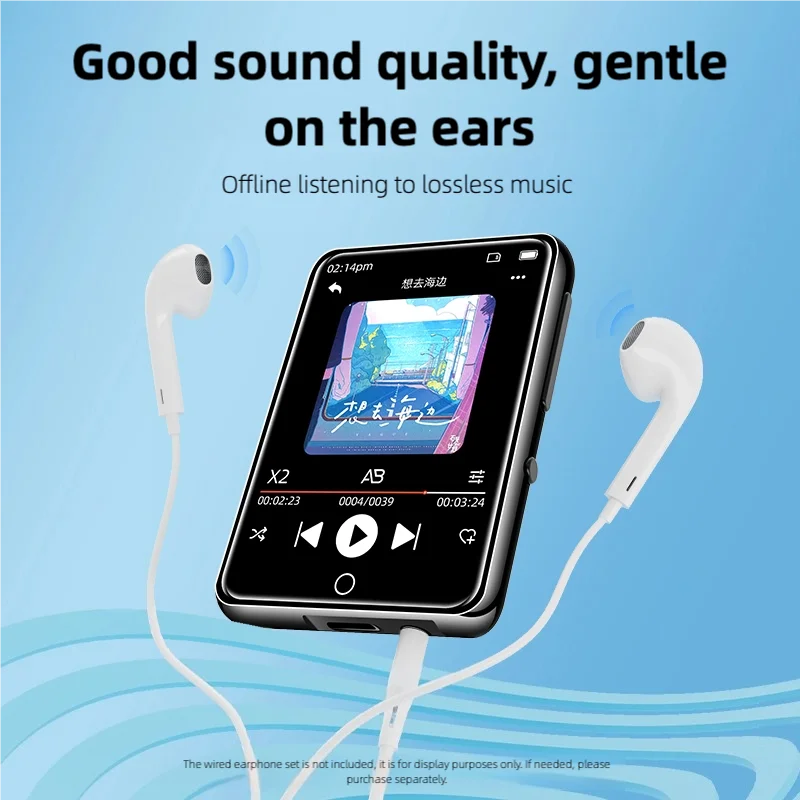 

Famue PA01 MP3 Player, Portable, HIFI Sound Quality, Lossless Music, Bluetooth 5.3, Mini, Voice Recorder with Metal Body, 16GB