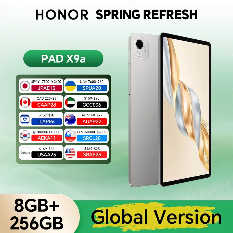 Original Global Version HONOR Pad X9a 8GB+256GB 11.5'' 2.5K 120Hz LCD Screen 8300 mAh Battery 35W SuperCharge WiFi Android