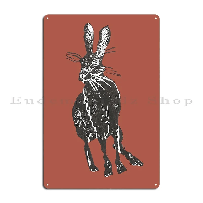 Tamar Hare Burnt Orange Metal Sign Funny Party Plates Living Room Design Garage Tin Sign Poster