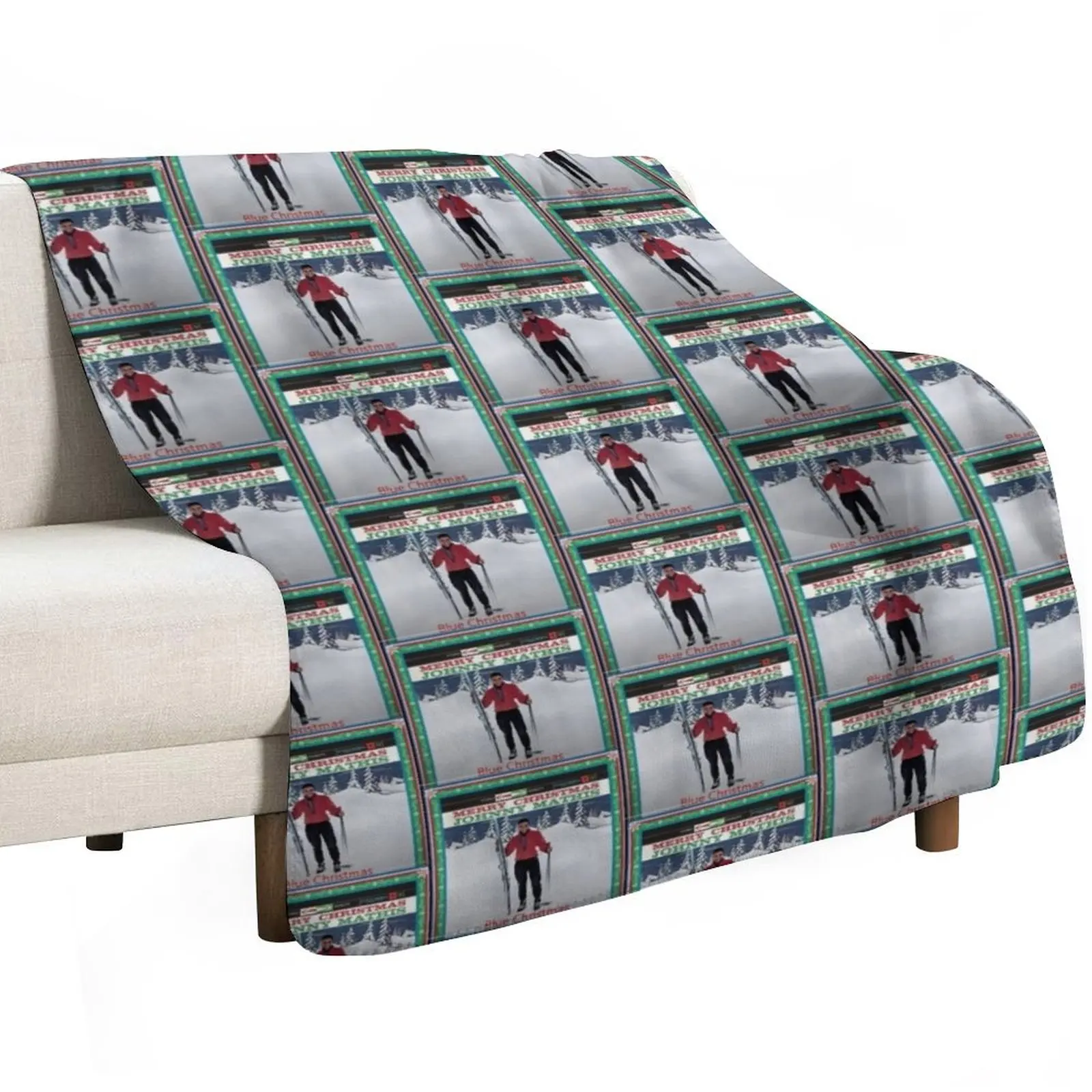 

Merry Christmas from Johnny Mathis Album Cover Throw Blanket Beach Hair valentine gift ideas Blankets