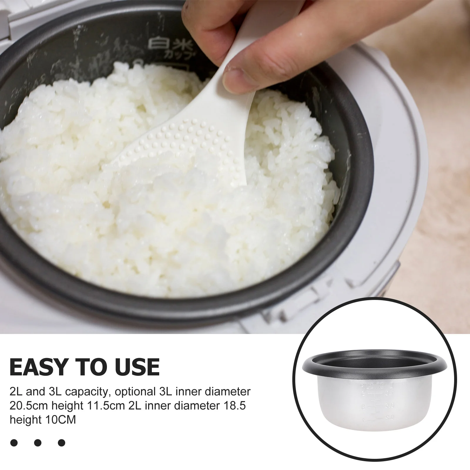 Rice Cooker Liner House Inner Pot Household Replace Steamer Pot Metal Cake Mold Soup Non-stick