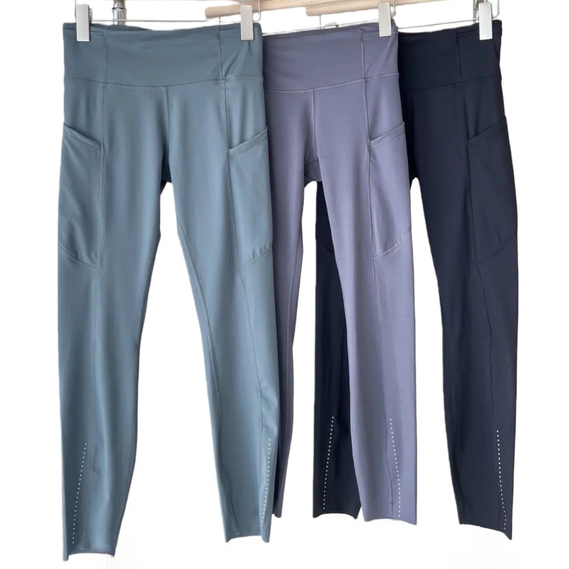 New yoga clothes women's sports high waist waist tight grinding night running cycling outdoor yoga multi-pocket trousers