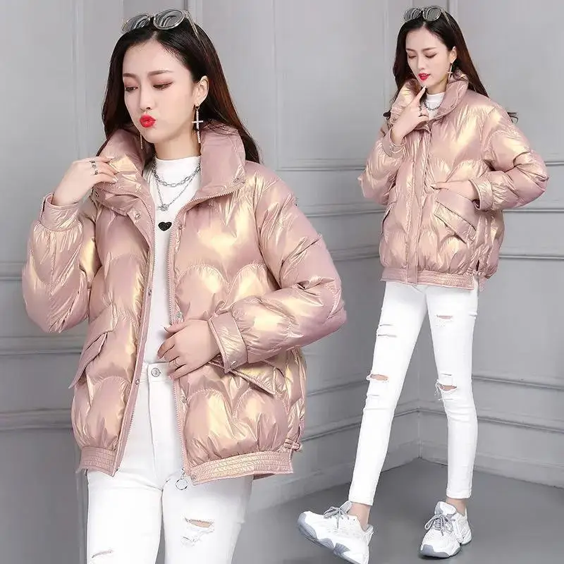 2023 Winter New Women Cotton Coat Winter Jacket Female Warm Large Size Parkas Thick Outwear Bright Face No Wash Overcoat
