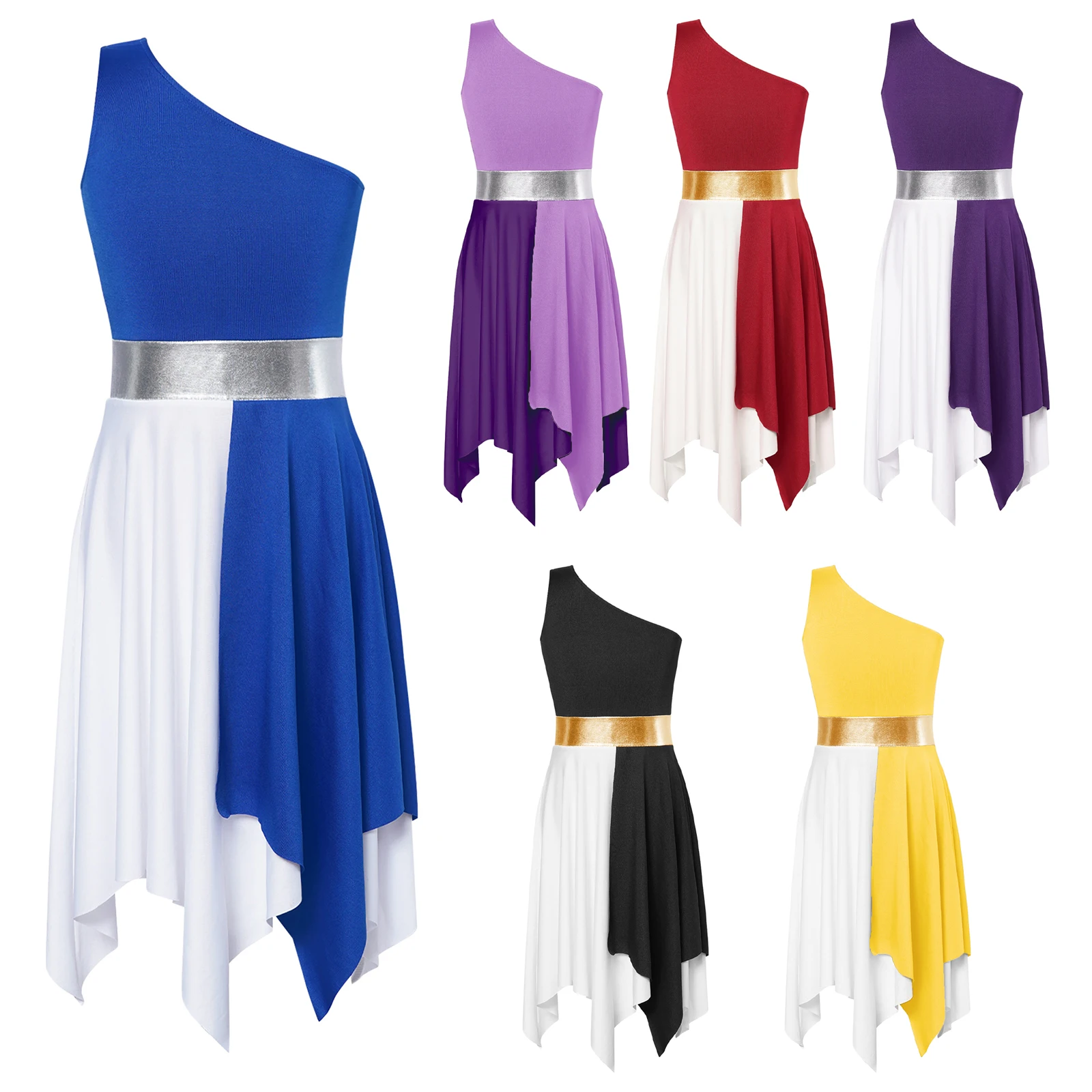 Children Modern Contemporary Liturgical Dance Costume Worship Dress Kids Girl's Lyrical Dance Dress Praise Dancing Dancewear