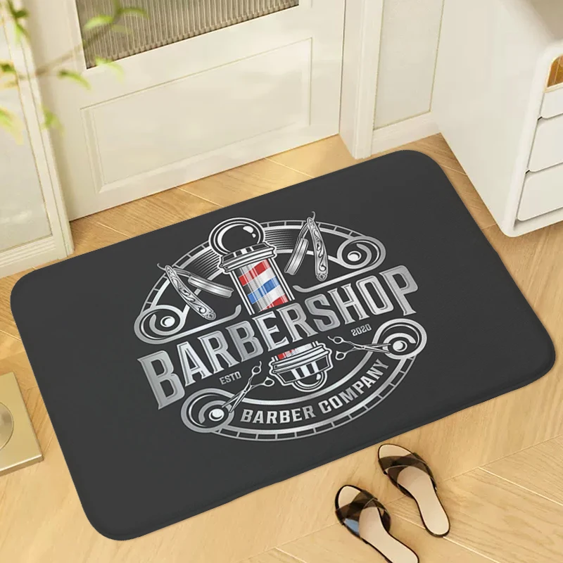 

Barber Shop Foot Mat Non-slip Carpet Entrance of House Custom Doormat Hallway Bedroom Rug Slip-resistant Balcony Home Bathmat
