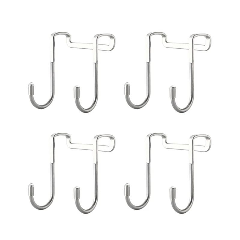 4x/set Heavy Duty Over Door Hangers Wall Mounted Rack for Coat Towel Bag Double Sided Use Coat Hooks Dropshipping