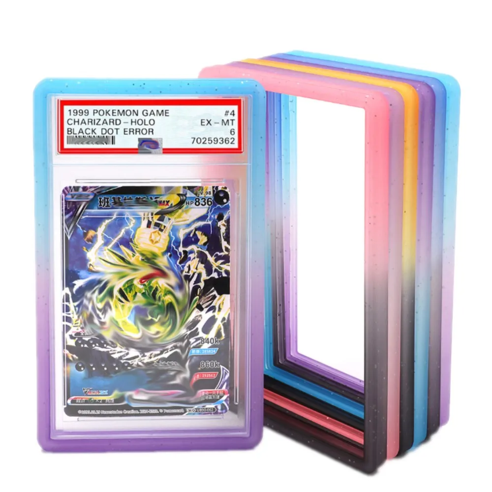 TCG Bumper Graded Card Case Protector Protection For Sports Game Pokemon Trading Cards Silicone Guard Protective Frame Slabs