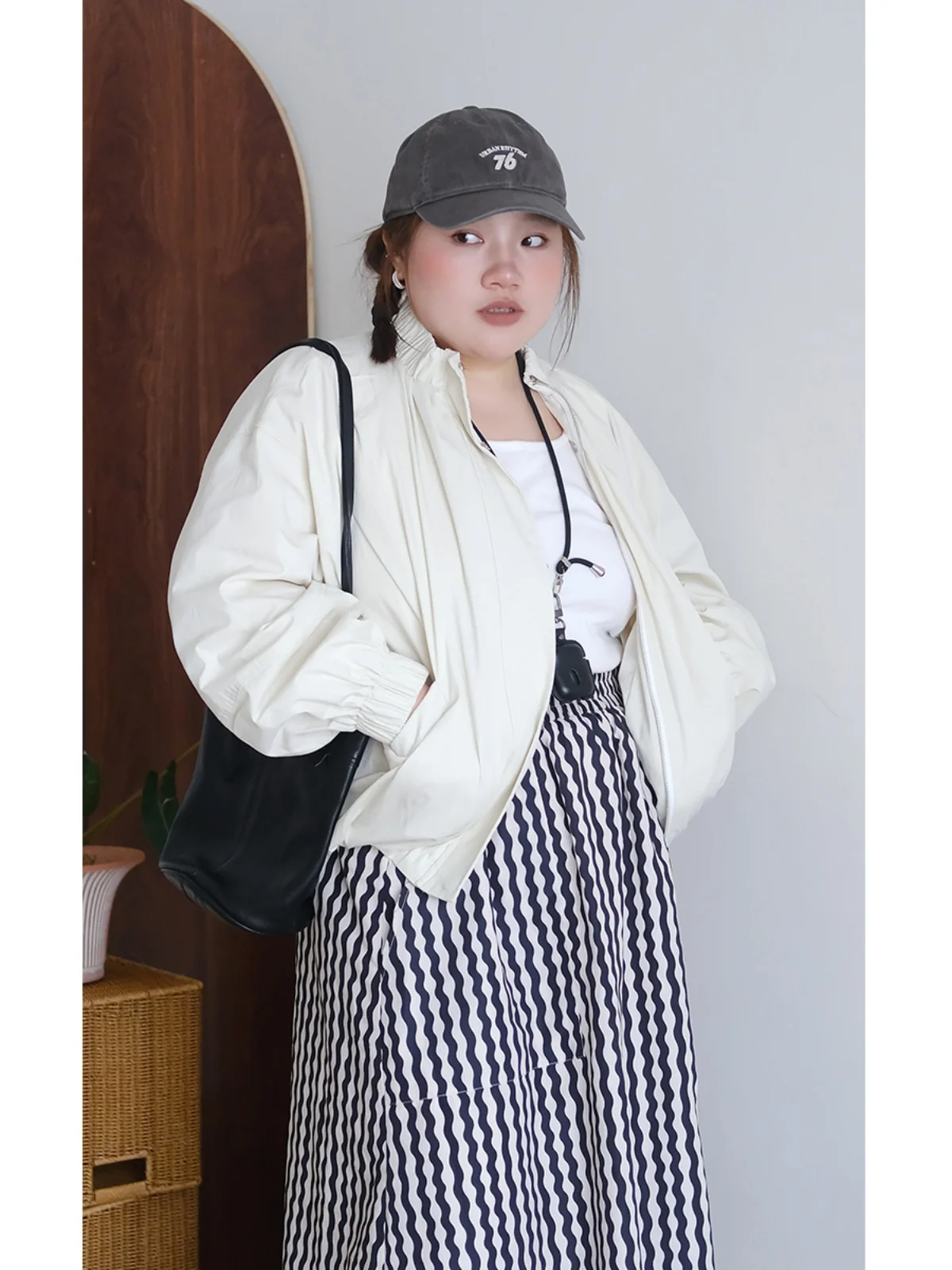 

Korean Sle Pure Color Jaet Outerwear Design Sensation Eight O'clo Evening Sle Large Size Women's Coat