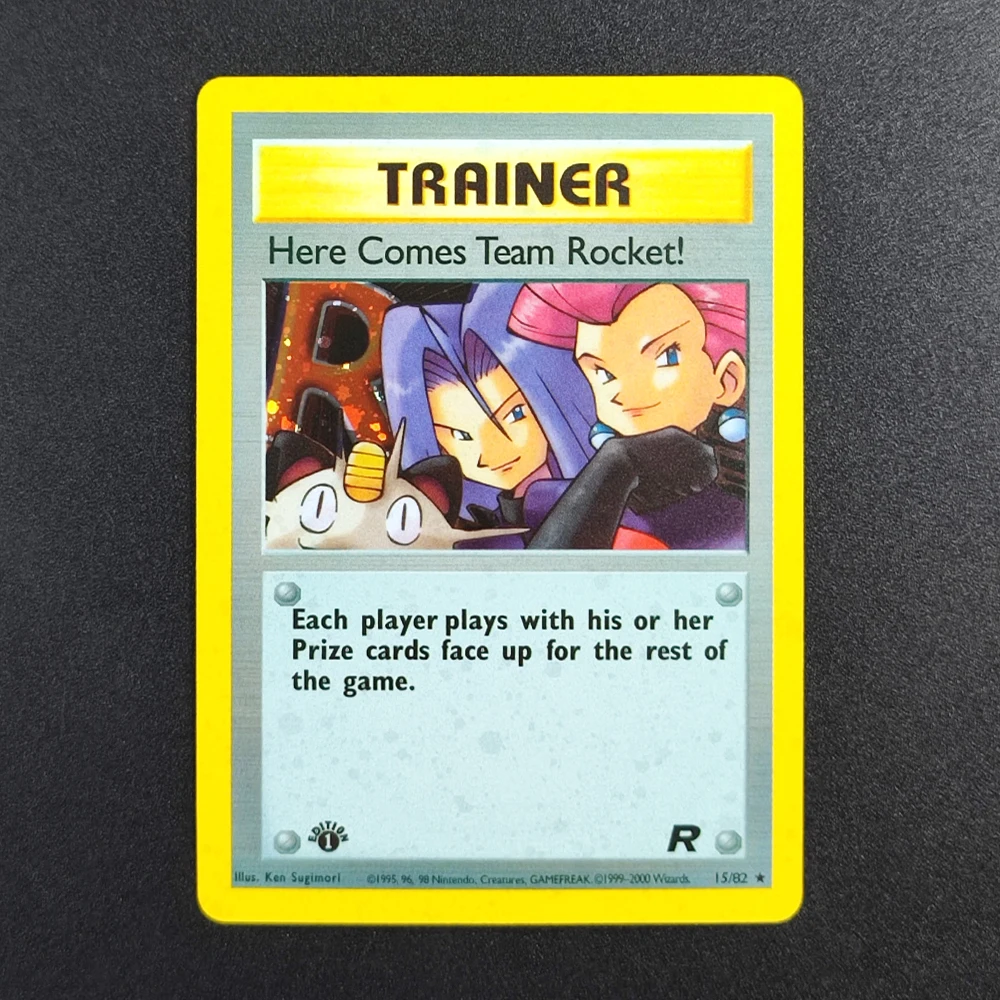 

DIY Proxy Pokemon TCG Pocket Card 2000 P.M TRAINER Here Comes Team Rocket 15 Collectibles Card Single Classic Game Anime Cards