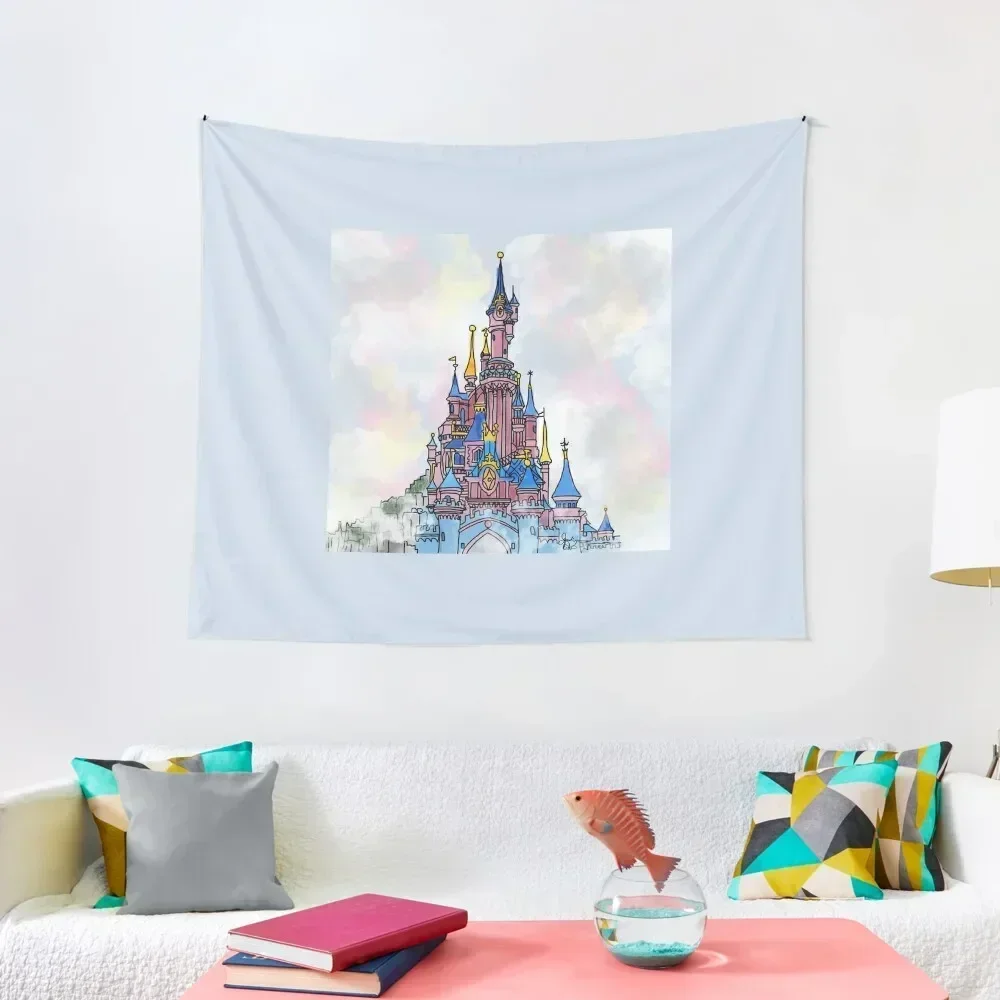 

all hail the croissant castle Tapestry Aesthetic Decoration Decorative Wall Home Decor Accessories Tapestry
