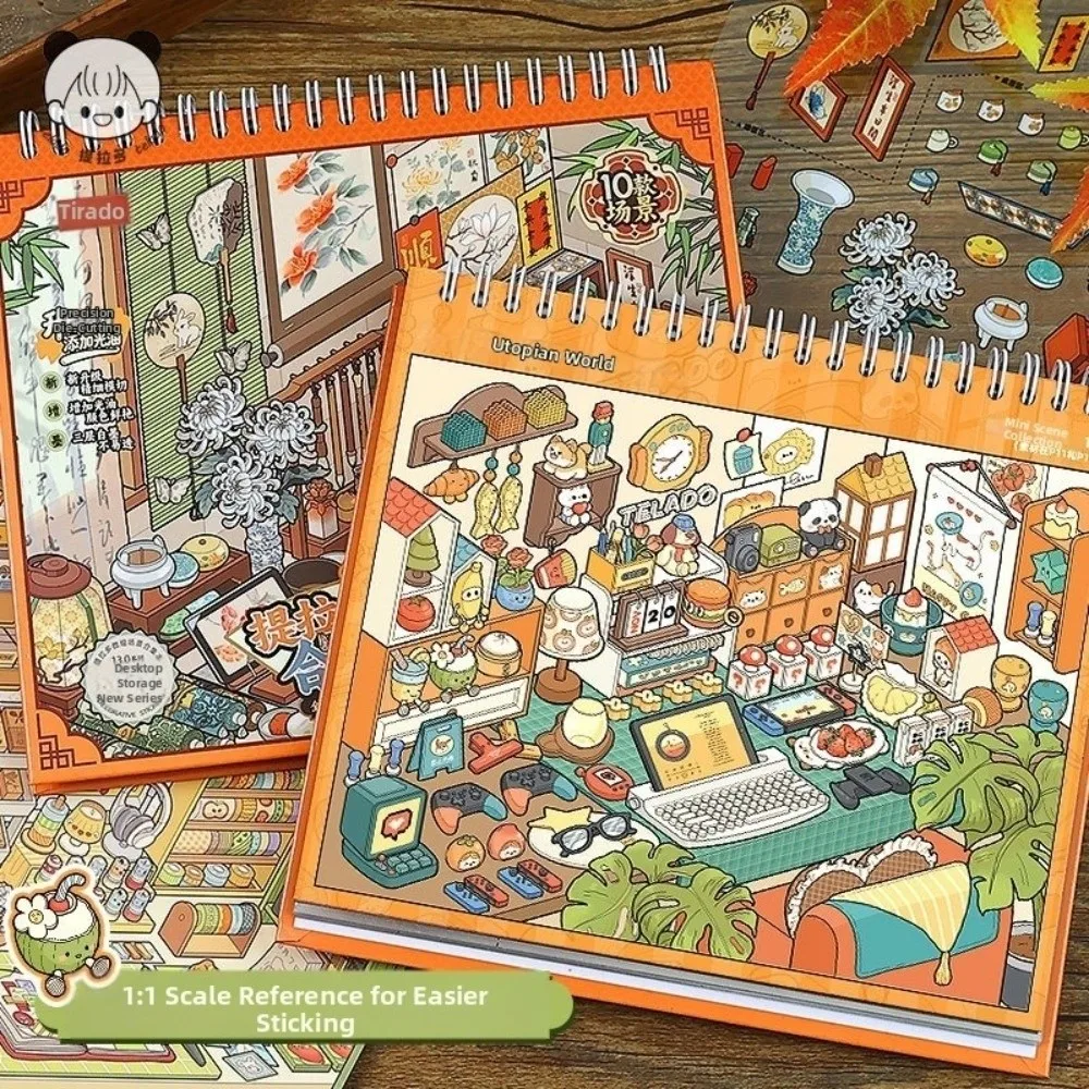 livro-de-adesivos-de-cenarios-da-serie-organizacao-de-mesa-adesivos-de-cenarios-em-pet-recortados-11-cenarios-em-miniatura-adesivos-para-papelaria-agendas-e-decoracao-de-mesa