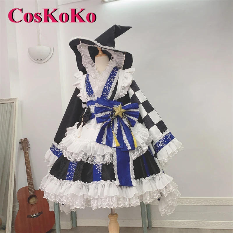 CosKoKo [Customized] Kirisame Marisa Cosplay Anime Game Touhou Project Costume Sweet Gorgeous Witch Dress Role Play Clothing