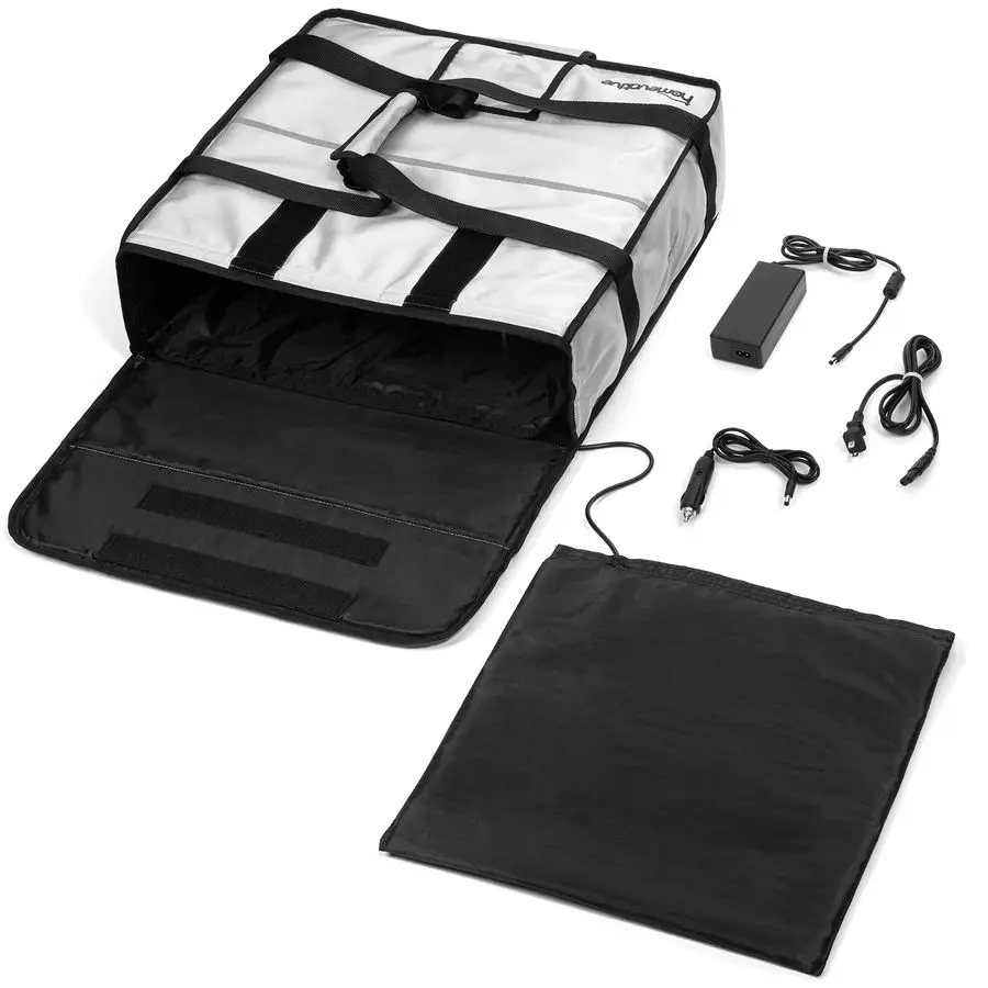 

Electric Heated amp Insulated Pizza amp Food Delivery Bag. Home Outlet amp Car Power Plugs Included, Holds 3 Large Pizza Boxes