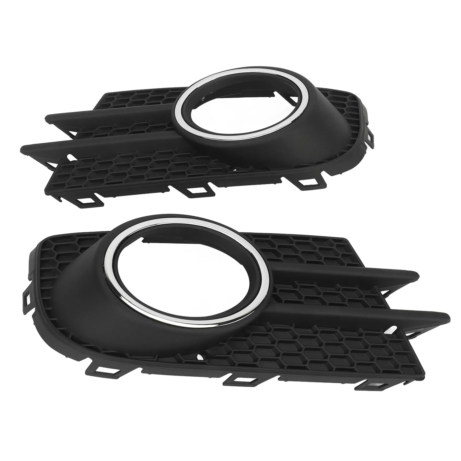 

2PCS Front Bumper Lower Fog Lamp Grille Cover Trim 5N0853665 for Volkswagen Tiguan 2012-2015 with Chrome Frame