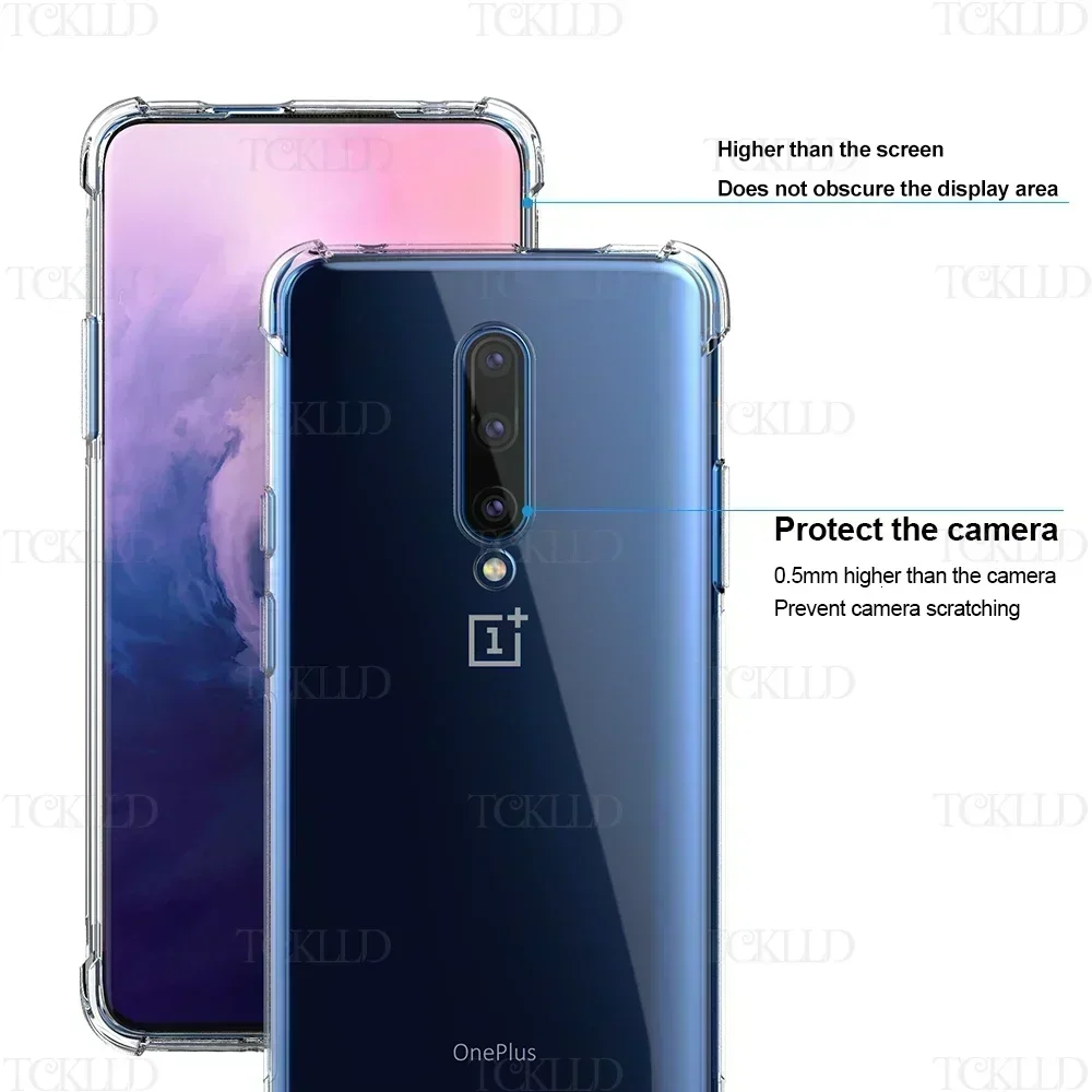 Прозрачный мягкий чехол из ТПУ для OnePlus 6 7 8 9 10 Pro 5G, противоударный противоударный чехол с полной задней крышкой OnePlus Nord CE 2 6T 7T 8T Pro ACE Shell