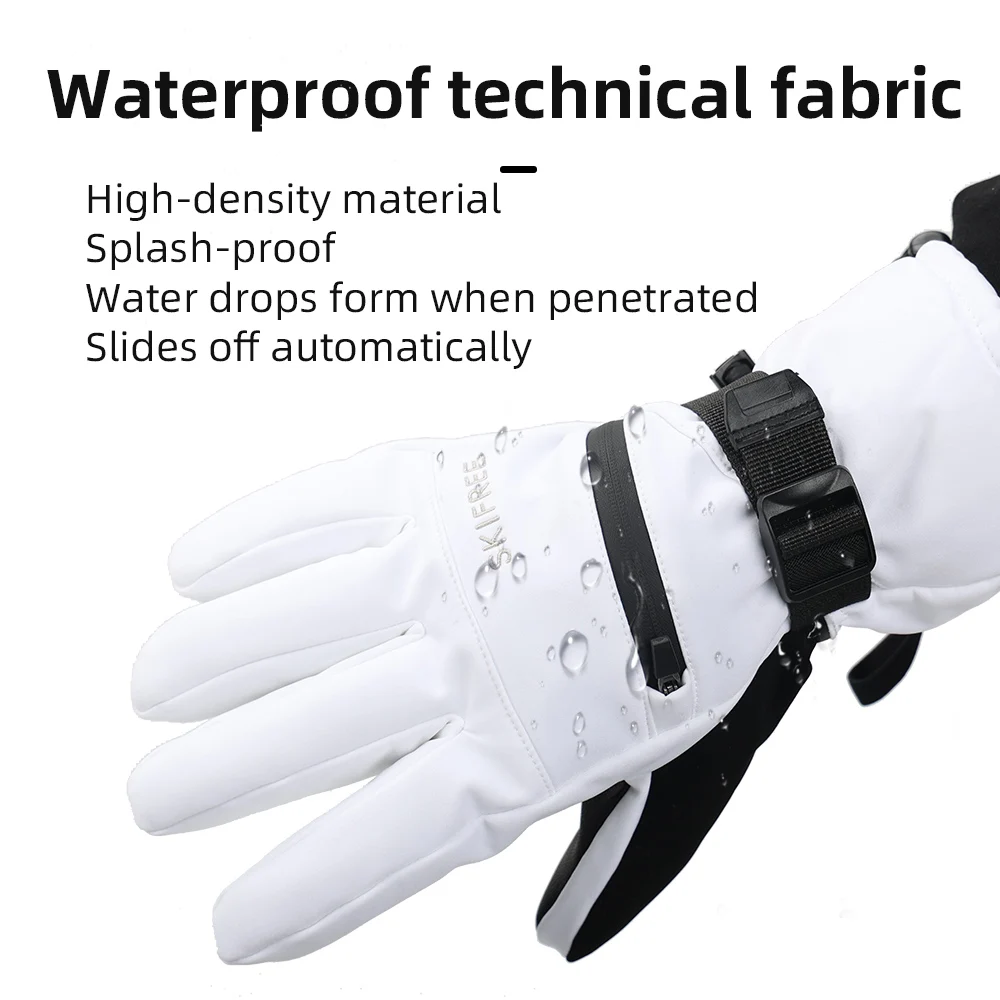 Ski & Snowboard Gloves – Waterproof, Warm, Touchscreen, Windproof, Thermal Insulated, Durable PU | SKIFREE S4