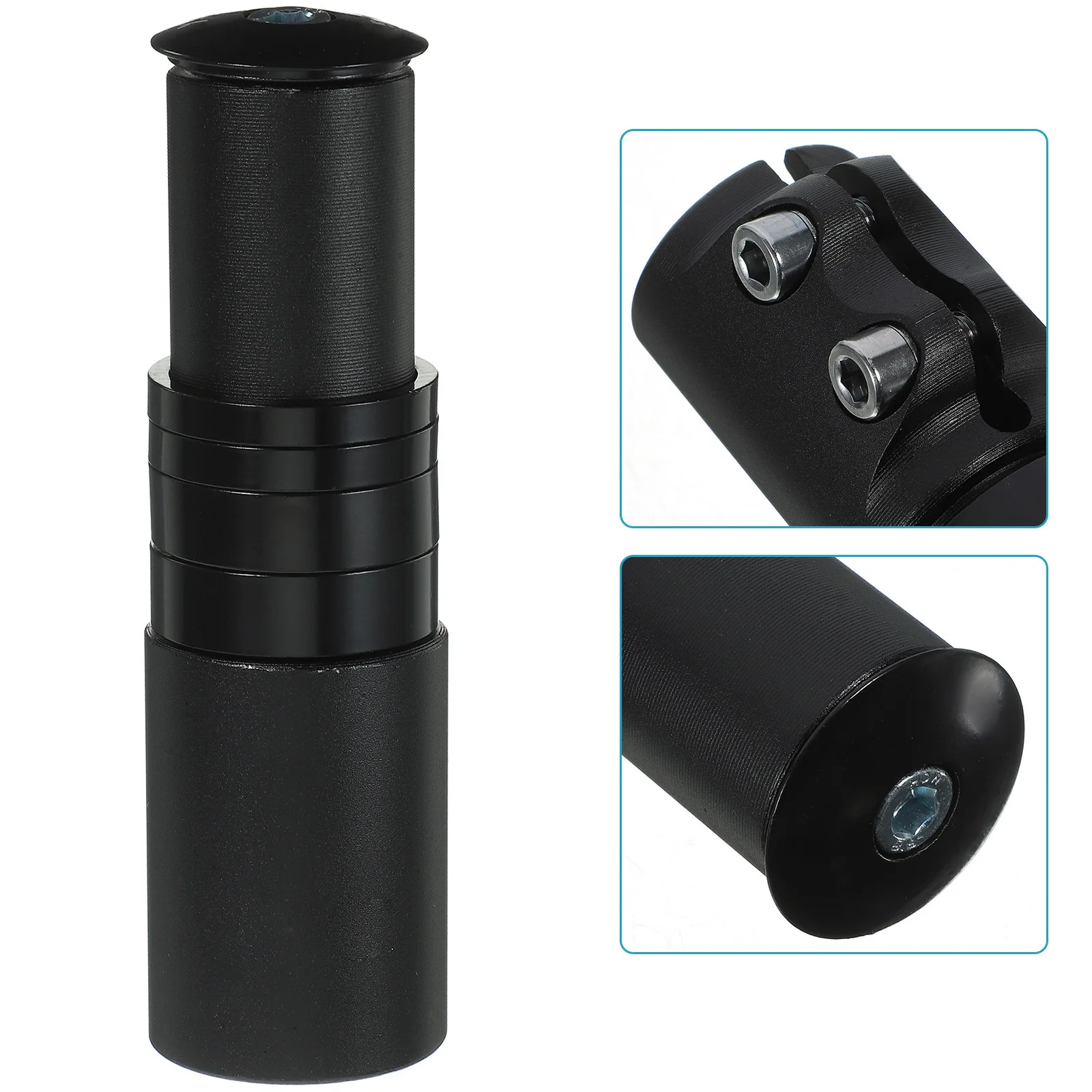 

Alloy Stem Riser 70Mm Height Adjustable Handlebar Extender for Mountain Bike with 4 Gaskets Polished Anodized Finish