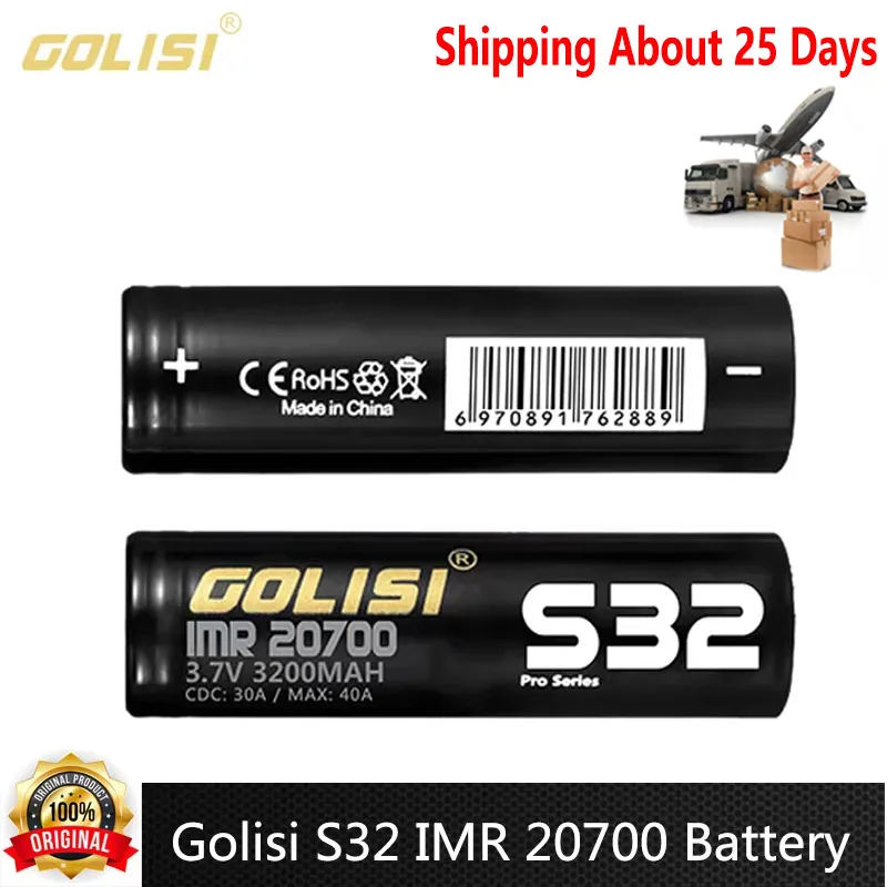 بطارية ليثيوم أيون قابلة لإعادة الشحن من Golisi ، حزمة مصباح يدوي ، بطارية أصلية ، S32 IMR ، السعة ، CDR 30A V