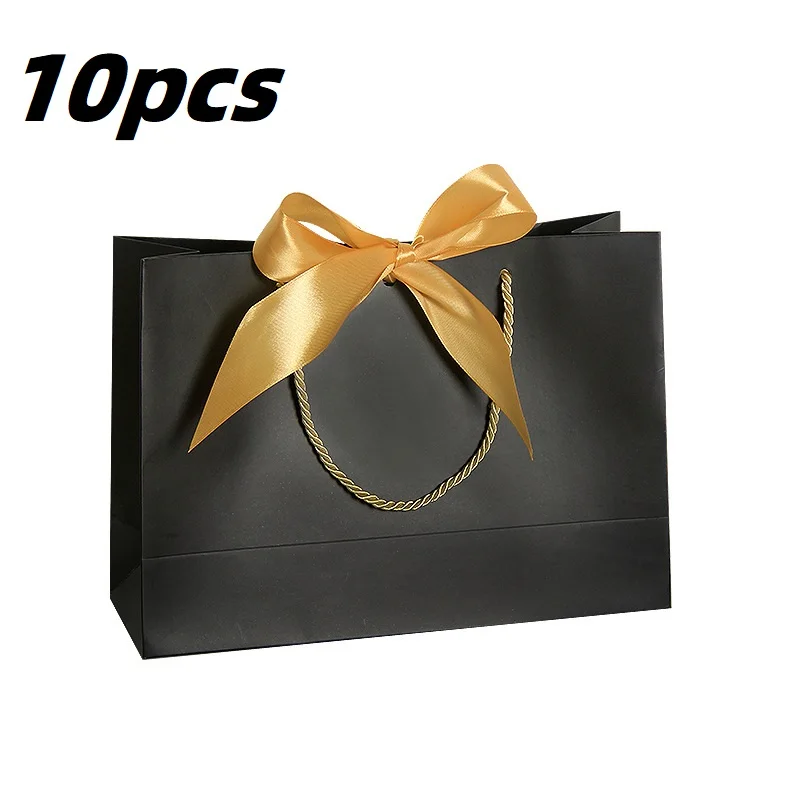 

10PCS Wholesale Cosmetic Gift Bag Custom logo Make up Beauty Bags Luxury Cosmetics Gift Bag With Handle