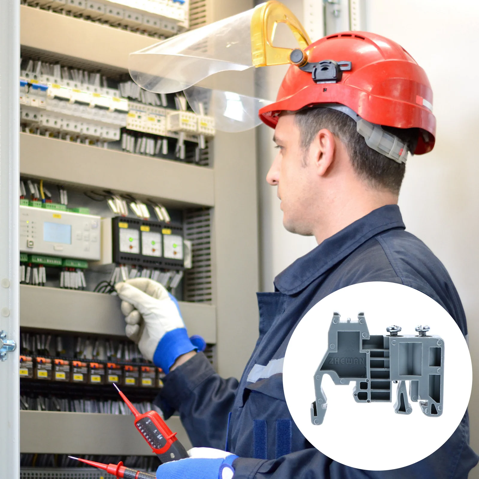 

100pcs Din Rail Terminal Block End Bracket Flame Retardant Insulation Mounting Adapter For Electrical Fixing High Temperature