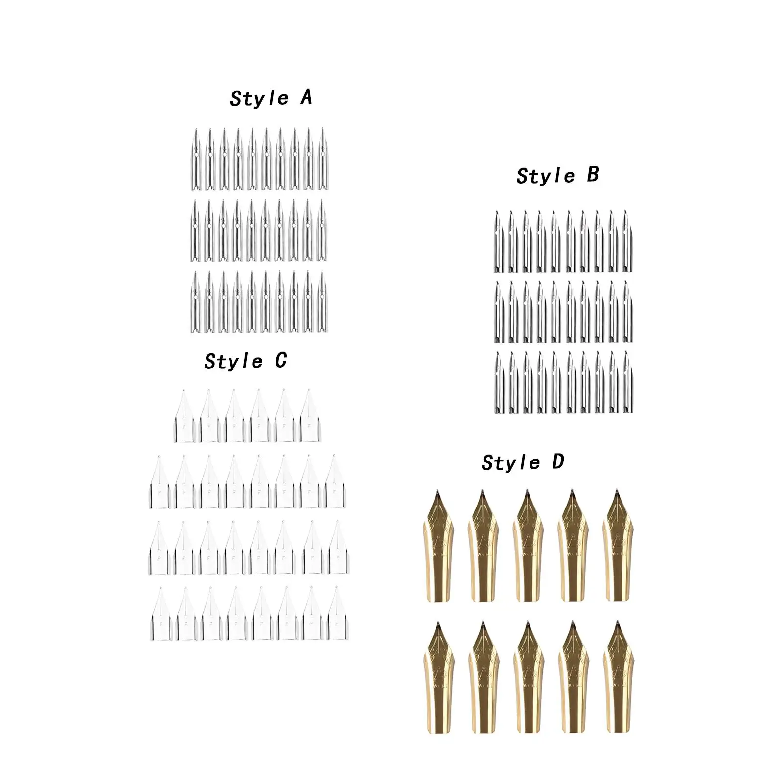 Plumes de rechange pour stylo plume, encre légère, dessin, usage personnel, pratique, métal, écriture, bureau