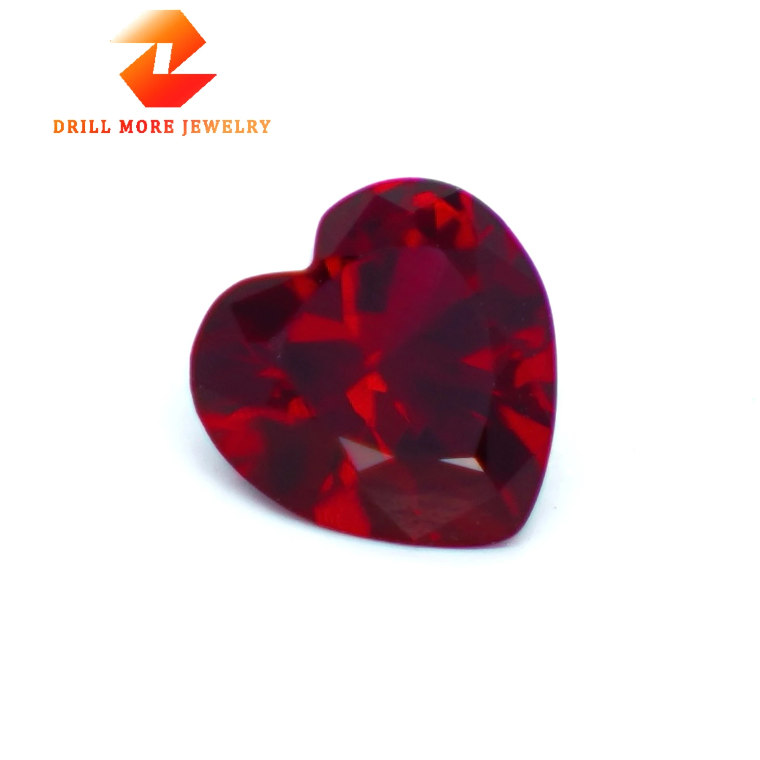 Lab Grown Ruby Heart Cut Various Sizes Pigeon Blood Red Loose Gemstone Beads For DIY Jewelry Making With AGL Certificate