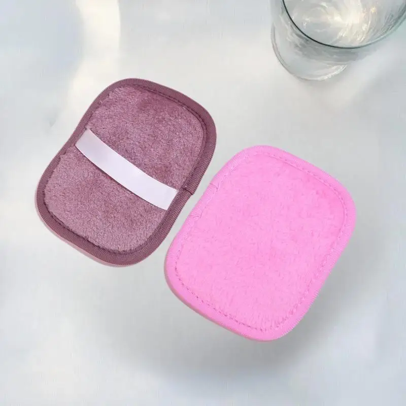 1 pçs toalha de rosto pano reutilizável removedor de maquiagem almofadas lavável compõem toalha cosméticos lavável maquiagem toalha almofadas de limpeza