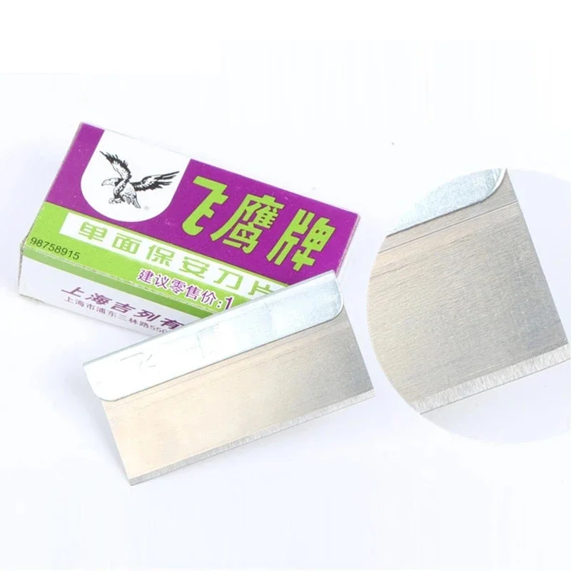 100PCS/Box Flying Eagle Blade OCA Adhesive Sticker Removing Cleaning Blade Feiying Single-Sided Blade Stainless Steel Tool