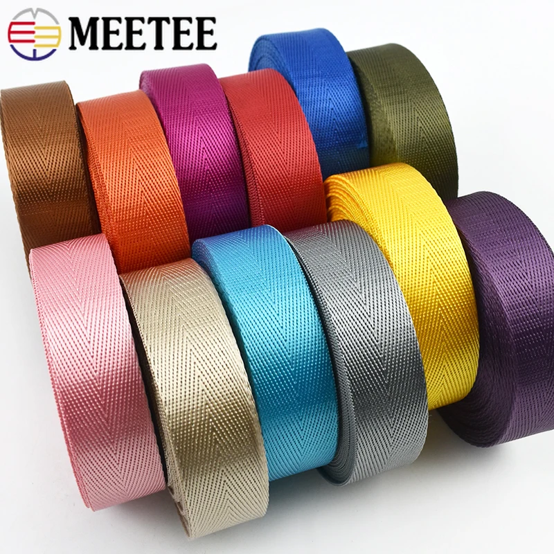 

20M 20-50mm Nylon Webbing Tape 1mm Thick Ribbon for Backpack Strap Seat Belt Dog Leash Straps DIY Sewing Garment Accessories
