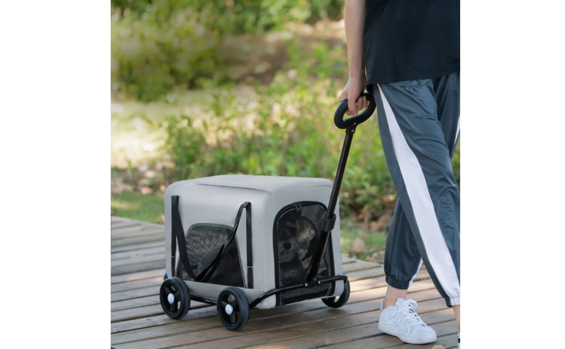 Rolling Pet Carrier Foldable Wheeled Pet Carrier Smooth Spacious for Small Pets, Travel, Vet Visits Rolling Pet Carrier Foldable Wheeled Pet Carrier Smooth Spacious for Small Pets, Travel, Vet Visits