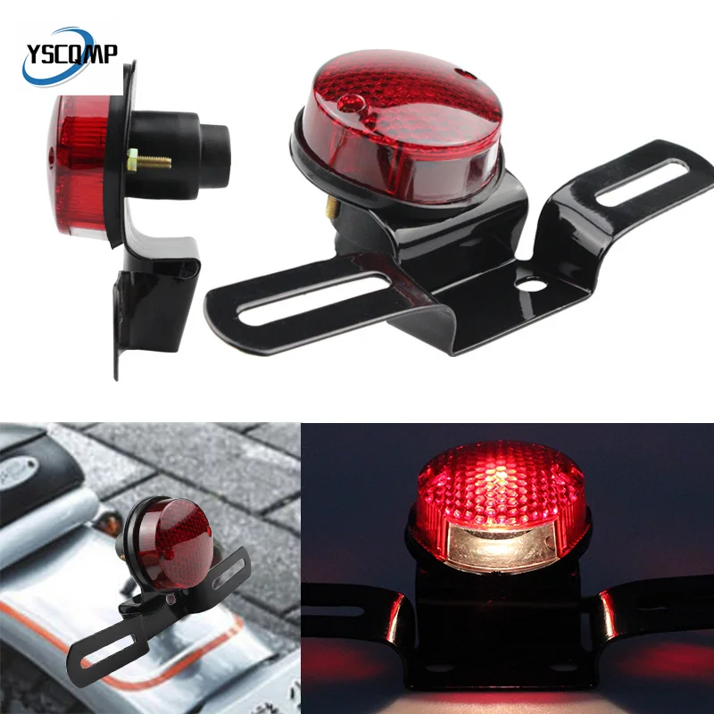 

Universal 12V Motorcycle Led Brake Tail Light Red LED Reflector Rear Taillight Stop Warning Lamp for Most Motorcycles