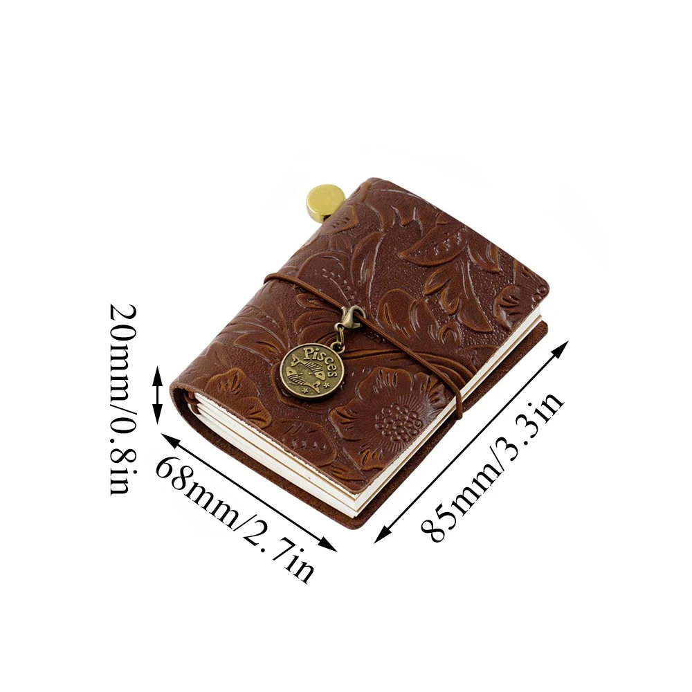 Portable Small Diary Notebook With Leather Cover Replaceable Loose-leaf Notebook Hand Account Notepad Students Stationery Gifts