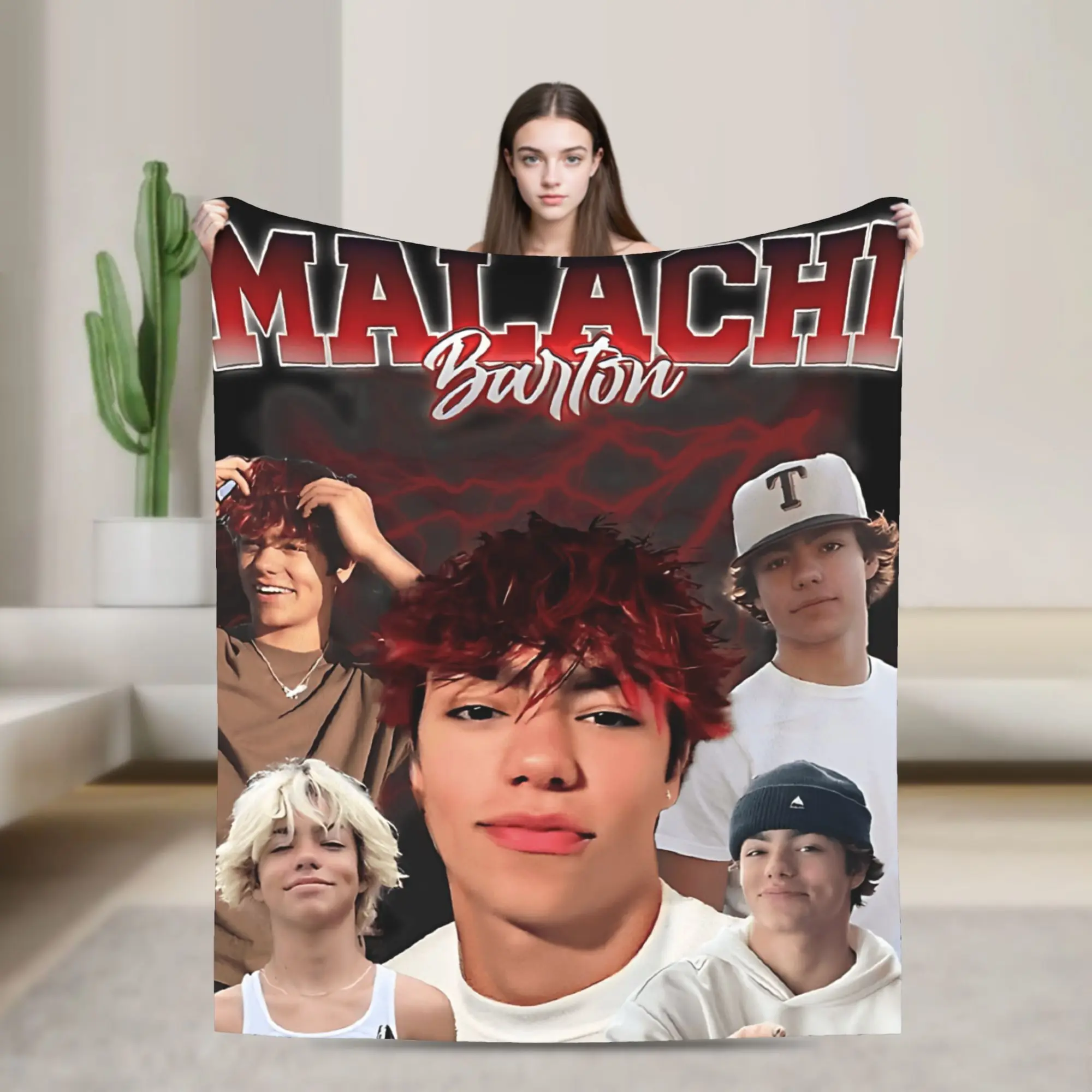 

Malachi Barton Actor Tour Blanket Airplane Travel Flannel Bedding Throws For Bedroom Soft Warm Design Quality Bedspread