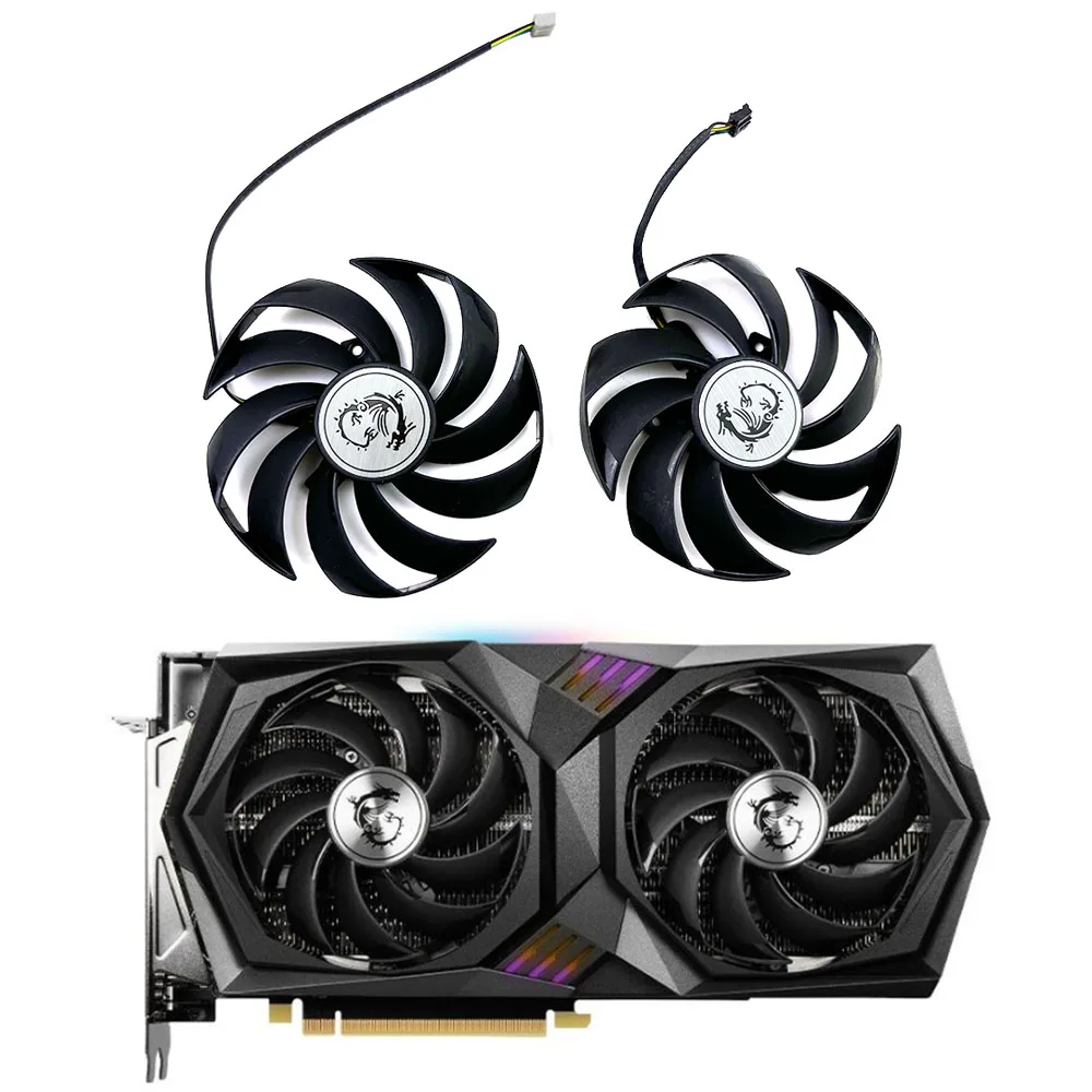 NEW MSI 95MM 4PIN PLD10010S12HH Video card cooling fan，For MSI RTX 3060TI、RTX 3060、RTX 3050、MSI RX 6700XT、RX 6600XT GAMING X