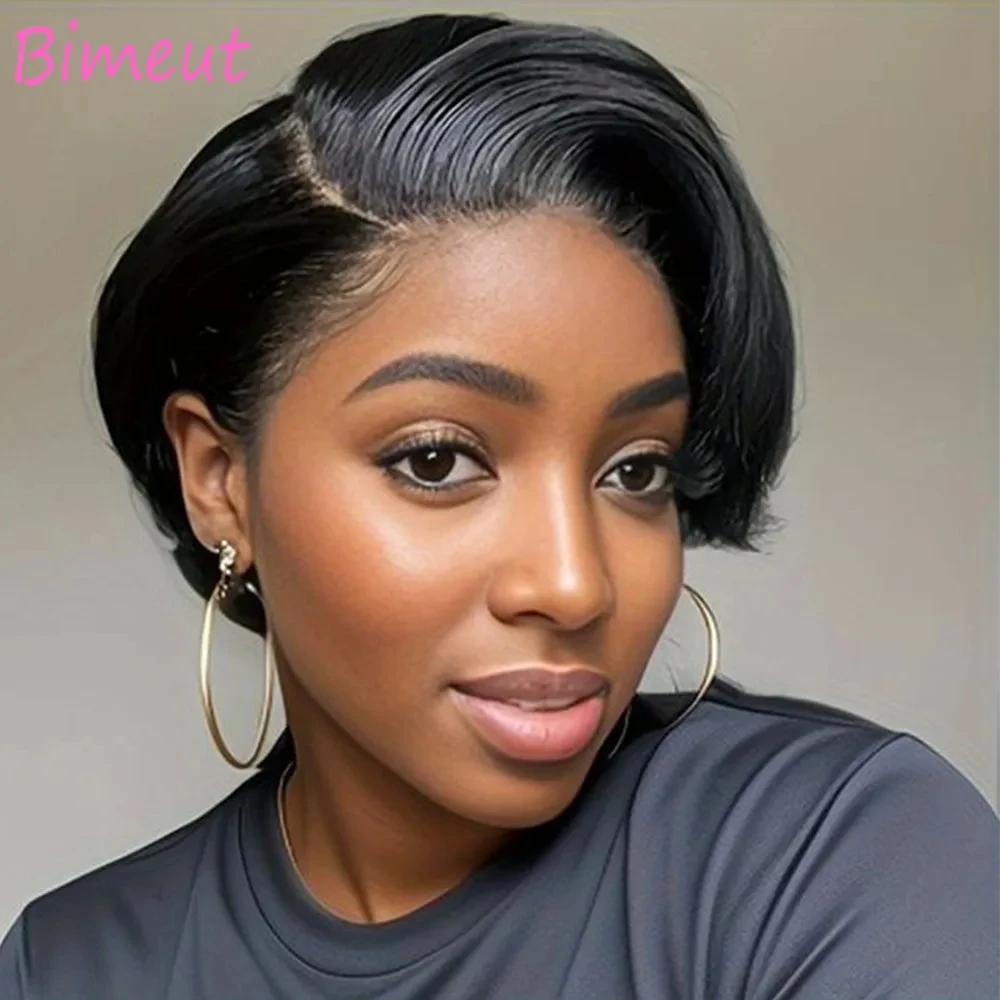 

13X4 Human Hair Lace Frontal Wig Highligh Color Brazilian Human Hair Wigs Cheap Wigs On Sale Clearance Pixie Cut Wigs Human Hair