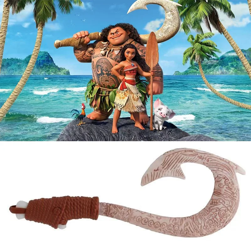 Cartoon Disney Anime Moana Fish Hook Knife Mao Yi Weapon With Light Children'S Role Playing Prop Christmas Gifts