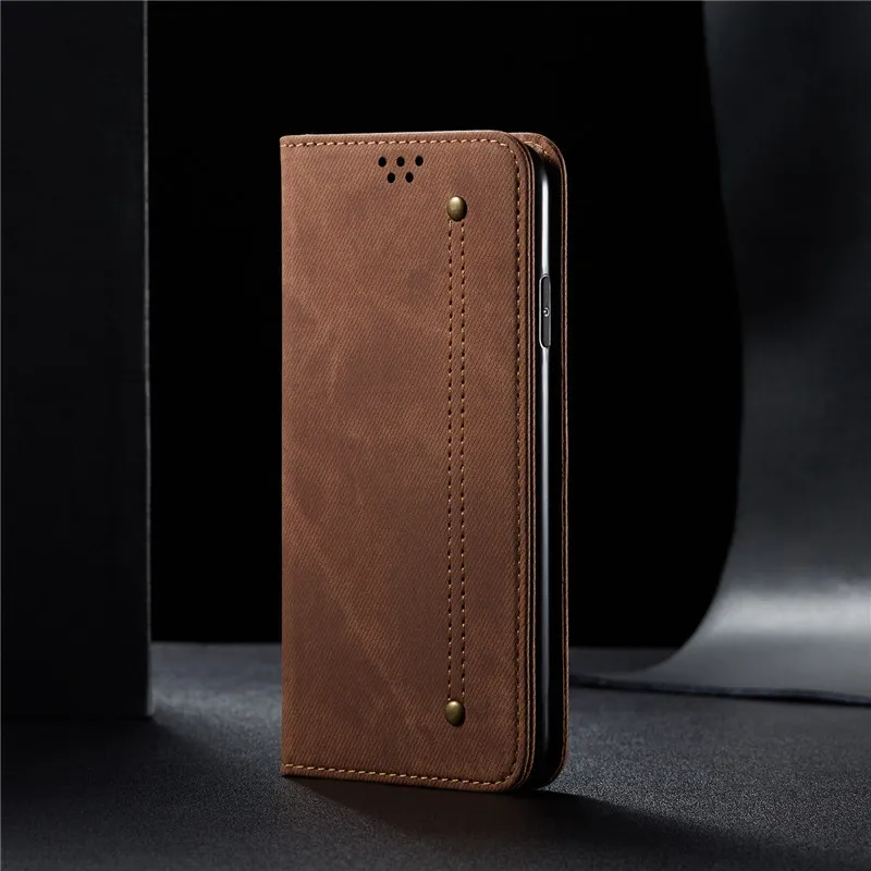 

Flip Cover For Oppo A92 A72 A52 A92s A91a9 A8 A5 A31 2020 A12 A12e A7 A5s A5 A3s Luxury Denim Pu Leather Wallet Style Phone Case