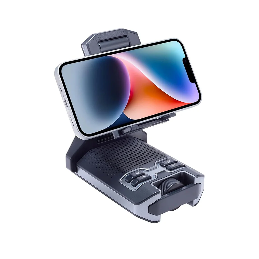 

Phone Stand with Wireless Bluetooth Speaker | HD Surround Sound, Anti-Slip Base, Great for Home & Outdoor Use