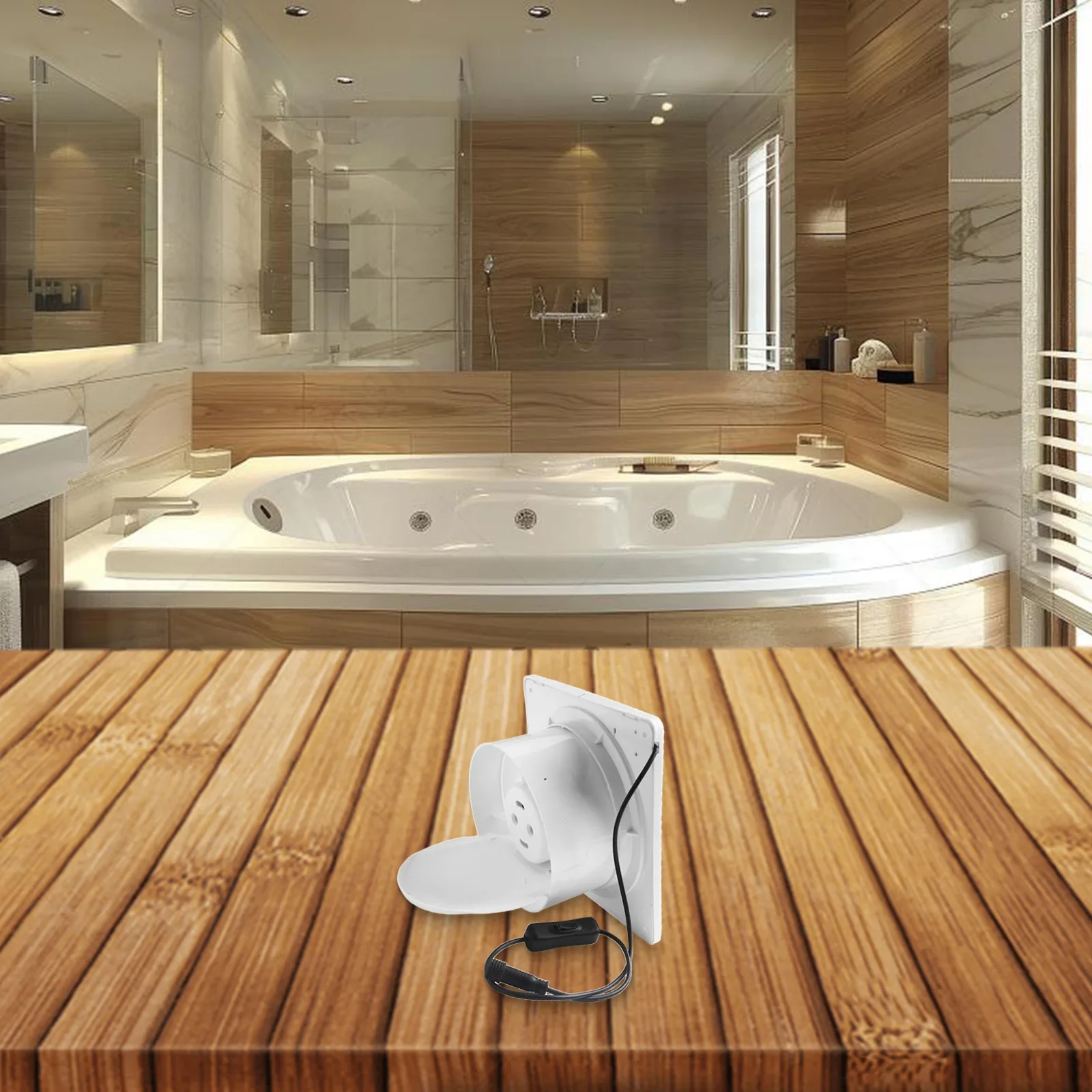 

Energy-saving Vent Fan Silent Bathroom Fan DIY Installation Quiet Operation Energy-saving Color White For Outdoor Ventilation