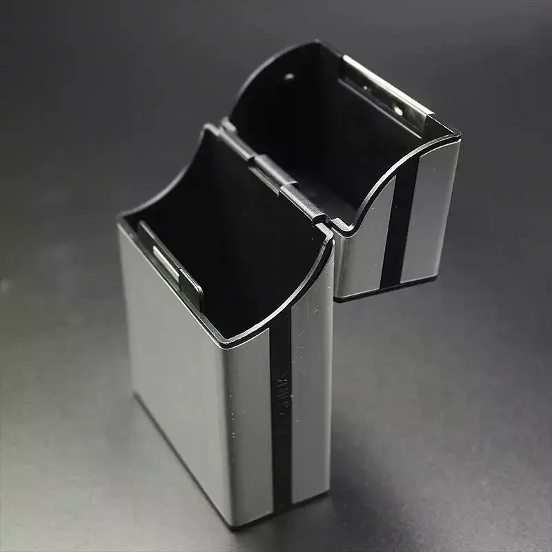 Portable Aluminum Alloy Cigarette Case Brushed Texture 20 Cigarette Capacity Perfect For Daily Use Travel And Business Men