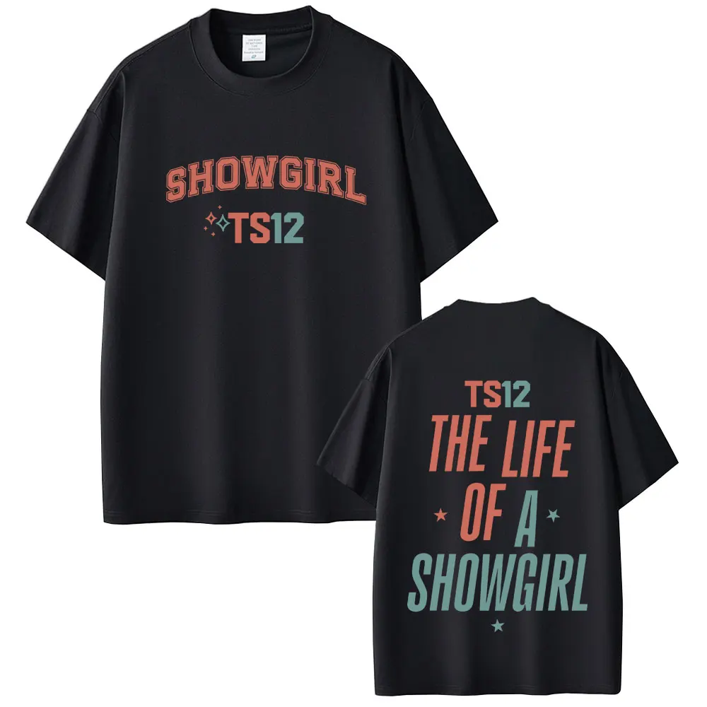 

The Life of A Showgirl Album 2025 Merch T-shirt Men Women Fashion Pop Music Streetwear Unisex Vintage Casual Oversized T Shirts