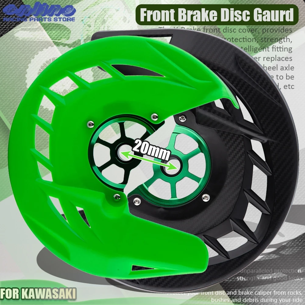 20mm Motorcycle Front Brake Disc Guard For KAWASAKI KX125 KX 125 250 250F KX250 KX250F KX450F KLX450R KLX 450R Dirt Pit Bike