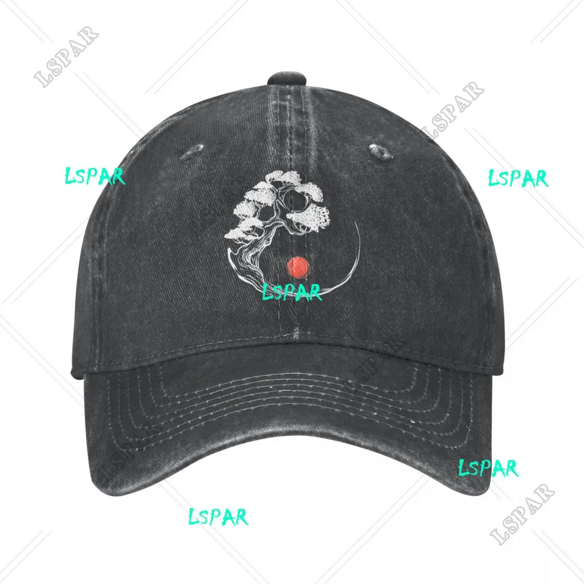 Bonsai Tree Yin Yang Namaste Baseball Caps Distressed Washed Yoga & Meditation Lifestyle Snapback Cap Men Outdoor Golf Gift Hat