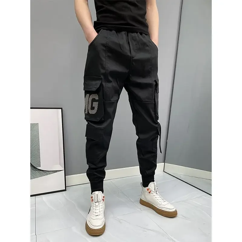 Spring and Autumn High Quality Men\'s Cargo Pants Fashion Streetwear Harajuku Embroidery Mount Camping Joggers Pant Male Trousers