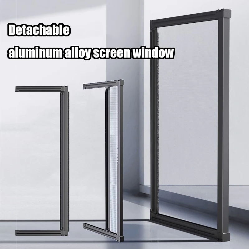 سبائك الألومنيوم نافذة الشاشة مشبك نوع نافذة شاشة قابلة للفصل نوع التمرير دفع سحب نافذة شاشة قابلة للطي مثبتة ذاتيًا