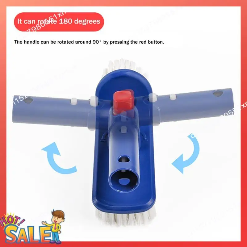 ABCL Pool Brush Pool Brush Head Rotatable Hand Scrub Brush For Step & Corner, For Pool,Spa, Bathroom, Hot Tub, Kitchen