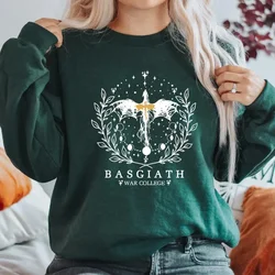 Fourth Wing Sweatshirt Basgiath War College Sweatshirt Women Crewneck Sweatshirts Fantasy Reader Shirt Bookish Gift Pullovers