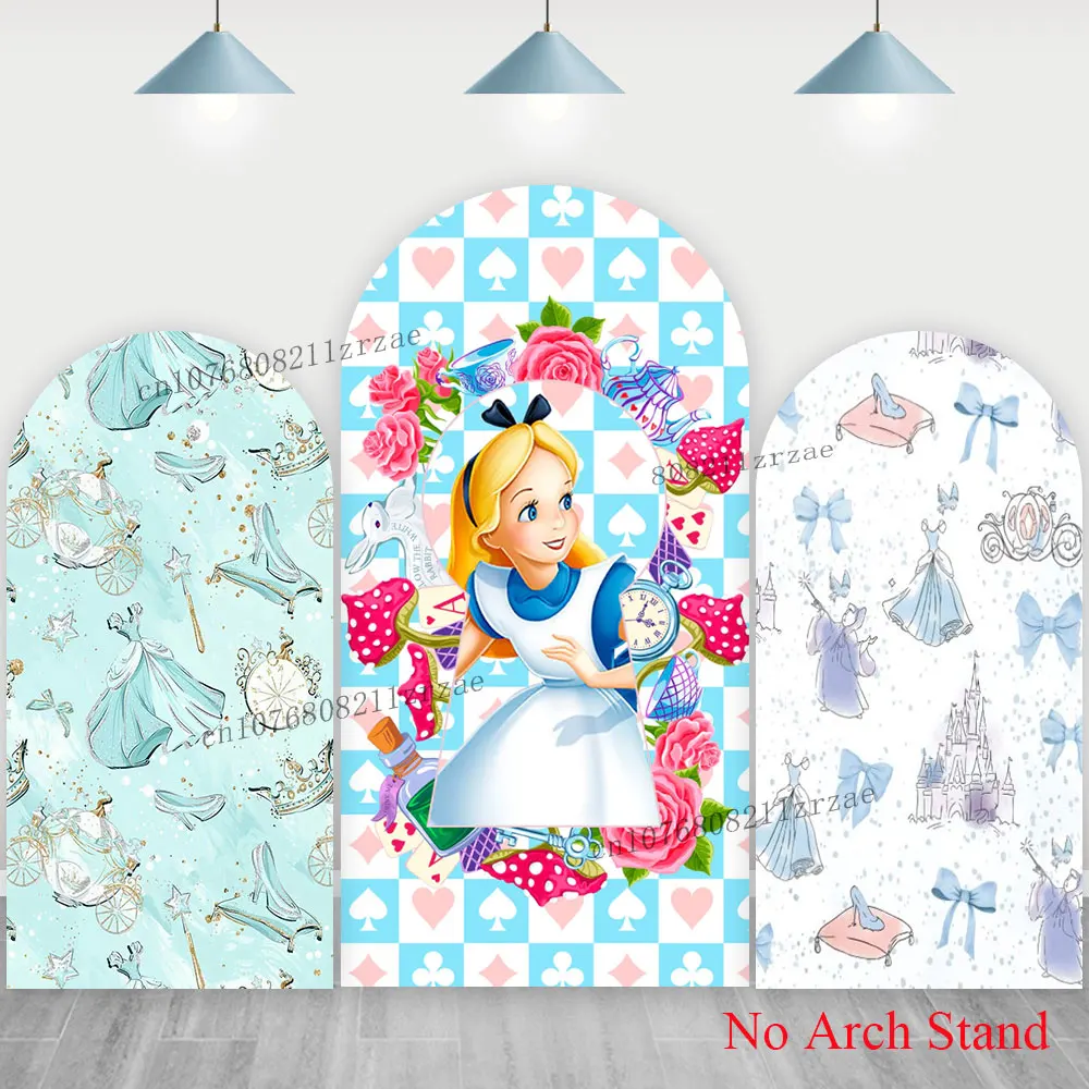 

The Alice in Wonderland Arch Backdrop Kids Girls Birthday Party Decor Baby Shower Banner Poster Background Wall Photography Prop