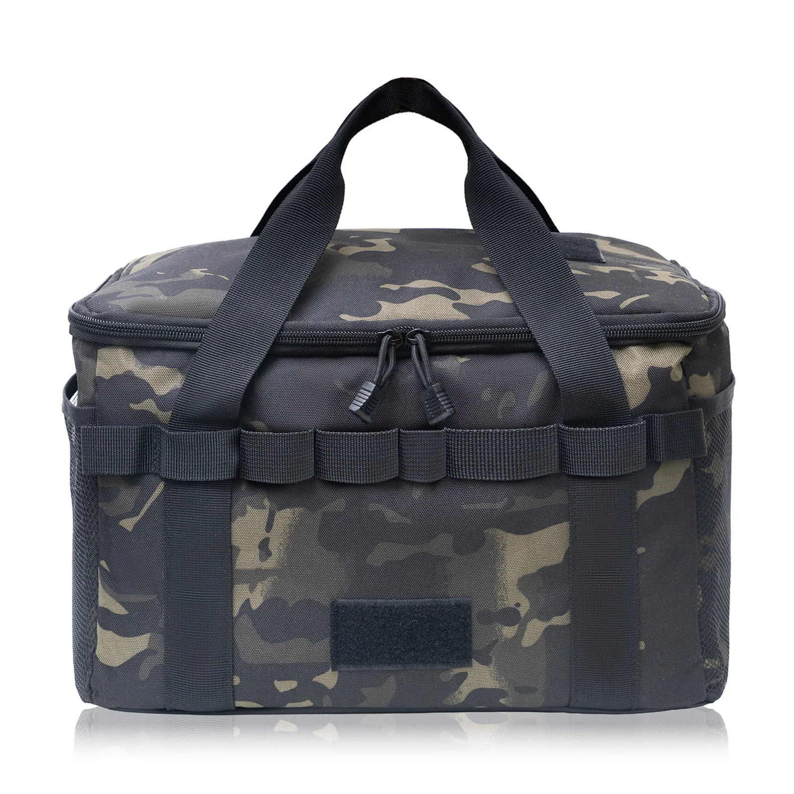 Taktische Outdoor-Camping-Tasche – 14 l großes Fassungsvermögen, multifunktionales Werkzeug- und Picknick-Ausrüstungs-Organizer mit mehreren Fächern, Schwarz